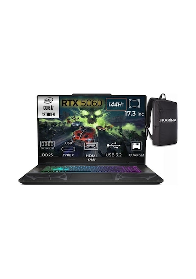 MSI Cyborg 17 i7-13620H B13wfkg-091xtr-k07 32 GB 2 TB RTX5060 17.3" Dos Dizüstü Bilgisayar