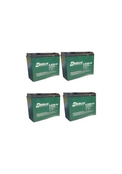 12v 24 Amper Dik Elektrikli Bisiklet Aküsü 4 Adet