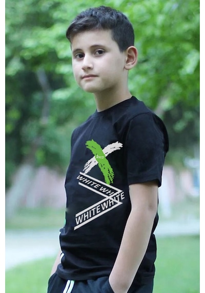 Fyk Kids 3'lü, Baskılı X Collection Erkek Çocuk Siyah Gri Mavi T-shirt Çok Renkli