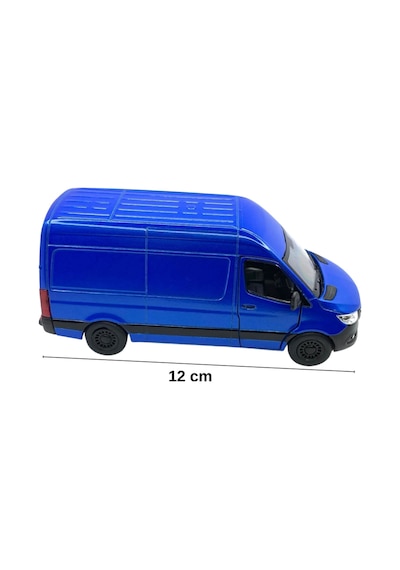 Kinsmart Mercedes-benz Sprinter 1:48 Ölçek Metal Çek Bırak Oyuncak Minibüs - Lacivert Model Araba