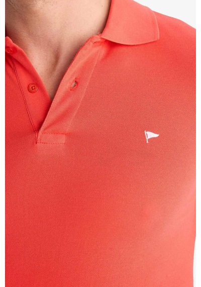 DeFacto Slim Fit Dar Kesim Polo Yaka Nakışlı Kısa Kollu Tişört D7665AX25SPRD28 DeFacto Slim Fit Dar Kesim Polo Yaka Nakışlı Kısa Kollu Tişört D7665AX25SPRD28