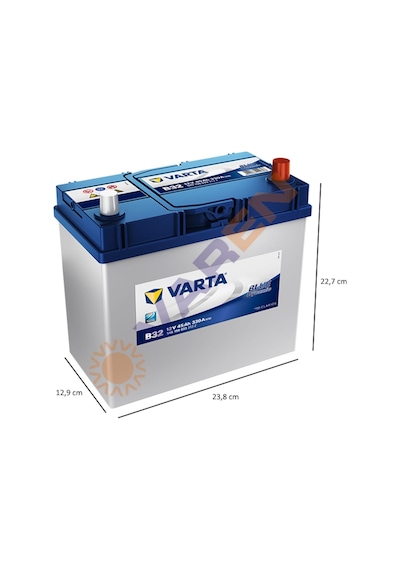 Varta Akü Blue Dynamic 12V 45 Ah Amper B32 Düz Kutup