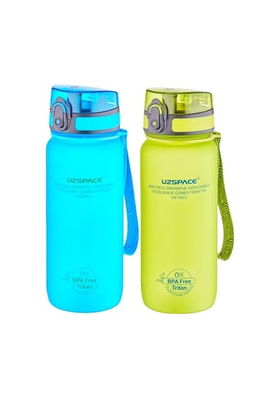 Uzspace 650 Ml 2 Li Set Tritan Su Matarası Sızdırma Koku Bpa Yok