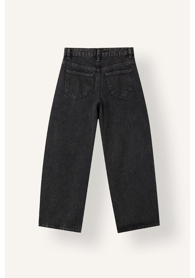 Defacto %100 Pamuk Baggy Fıt Jean Pantolon Kız Çocuk H6245a826aunm55 Gri-nm55