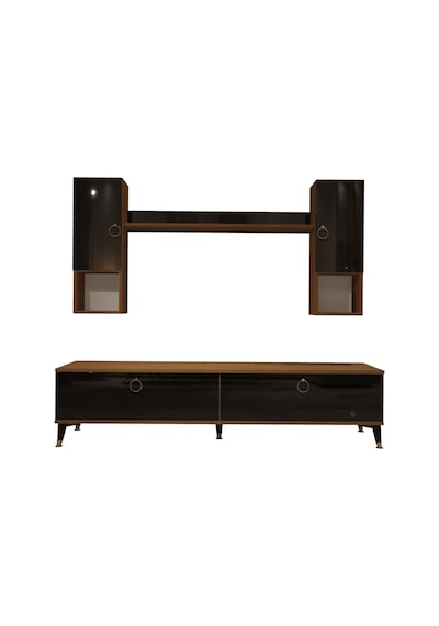 Decoraktiv Eko 5da Mdf Std Gold Tv Ünitesi Tv Sehpası Ceviz - Siyah