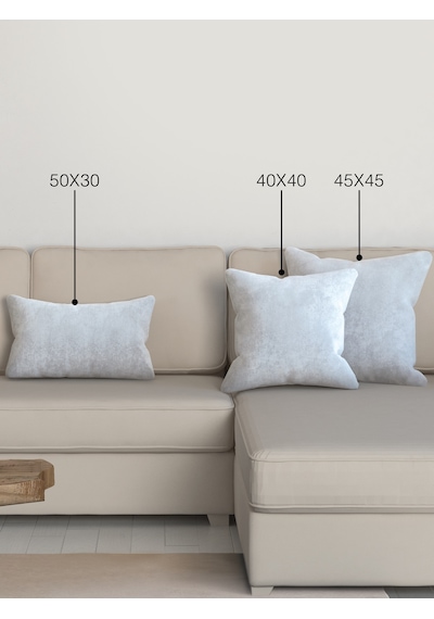 Home Daily Series Beyaz Renk Kırlent Yastık Kılıfı Beyaz