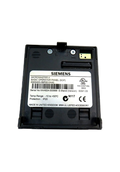 6se6400-0bp00-0aa0 Mıcromaster 4 Basıc Operator Panel Bop Yeni Kutu Açık
