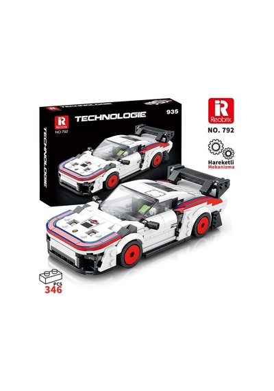 Reobrix Creator 792 Porsche 935 Spor Araba Yaratıcı Yapı Blok Seti Building Blocks - 346 Parça
