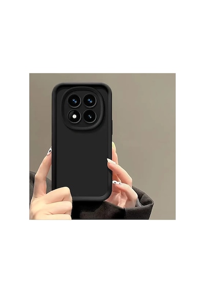 Fibaks Redmi Note 15 Pro 4g Uyumlu Kılıf Kamera Korumalı Yumuşak Dokulu Darbe Emici Siyah Silikon Kapak