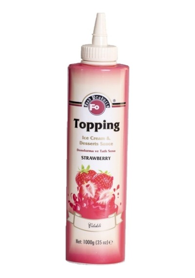 Topping Çilek Aromalı Dondurma Ve Tatlı Sosu 1000gr Diğer