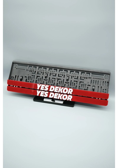 Yes Dekor Yazılı Kırmız Pleksi Araba Plakalığı - 848647940