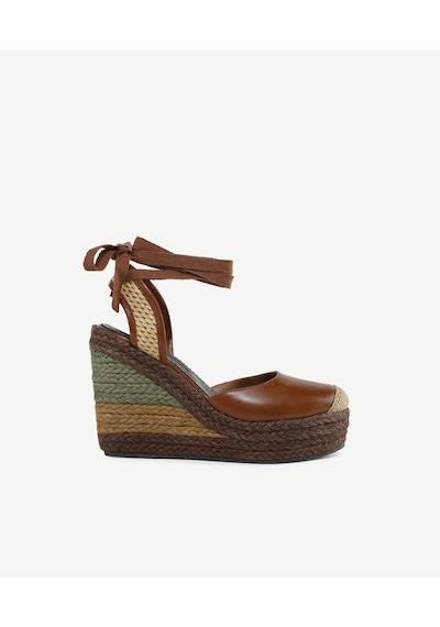 Yargıcı Özel Jüt Boyama Deri Espadril 24ykay4560x 057 Kahverengi