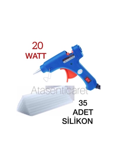 Sıcak Silikon Tabancası Anahtarlı 20w+35 Silikon Mum İnce Sadece 35 Adet Mum