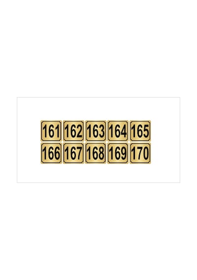 Metal Kapı,Masa,Dolap Numarası 15Cmx15Cm 10 Adet (161…170) (428976785)