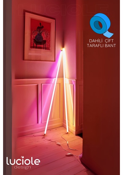 Rgb Led Strip Tube Light Abajur Uzaktan Kumandalı Işık Lamba Ampül Aydınlatma Renkli Atube7