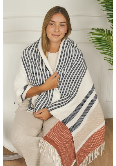 Villadia Home Textile Cozy Skoç Desenli Püsküllü Pamuklu Tv Battaniyesi 150x200 Cm Tek Kişilik Koltuk Şalı Diz Battaniyesi Dekoratif Battaniye Mavi - Turuncu Villadia Home Textile Cozy Skoç Desenli Püsküllü Pamuklu Tv Battaniyesi 150x200 Cm Tek Kişilik Koltuk Şalı Diz Battaniyesi Dekoratif Battaniye Mavi - Turuncu