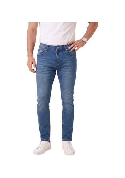 Deepsea Erkek Slim Fit Dar Kesim Likralı Mavi Kot Pantolon Dar Paça İnce Esnek Jean 2608306