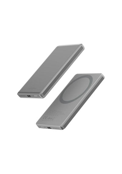 Alupac Mini 5k 5.000 Mah 20w Type-c Ve 15w Kablosuz Şarj Çıkışlı Pd Hızlı Şarj Powerbank - Natural Grey