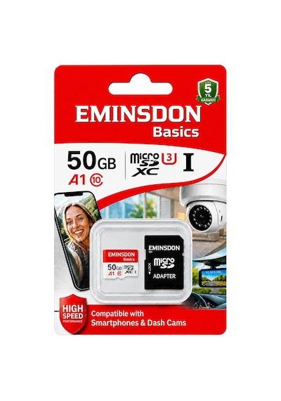 50gb Hafıza Kartı Ev Araç Güvenlik Kamerası Uyumlu Telefon Tablet Micro Sd Class10