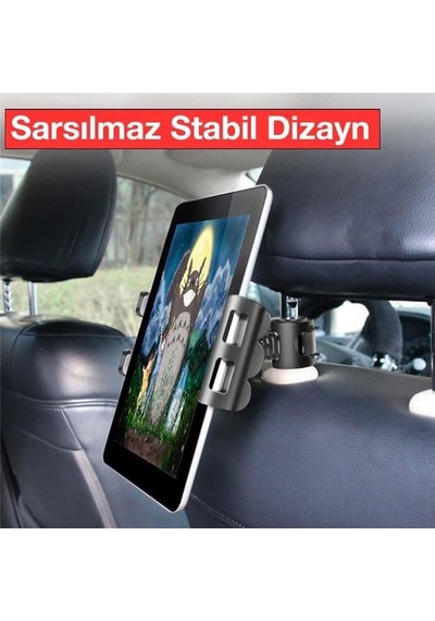 Ayrex Ally Universal Araç Arka Koltuk Tablet Ve Telefon Tutucu, Sıyah