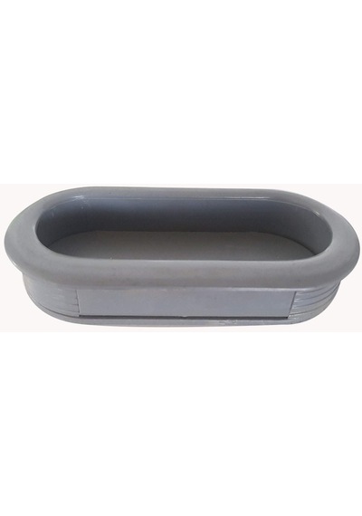 Mobilya Kulbu Gömme Oval Gri 36mm 80mm 5li