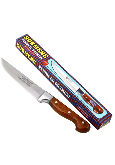 Sürmene Tarihi El Dövmesi Bıçak Sebze Bıçağı No:2 24 Cm Ahşap