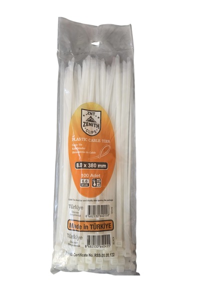 Zenıth 8x380 Plastik Kablo Bağı 100 Adet