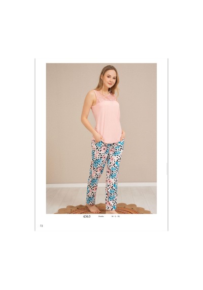 Baha Perfect Club Kadın Dantel Detaylı Bisiklet Yaka Kolsuz Pijama Takımı 4363 - 1 Adet Pembe Baha Perfect Club Kadın Dantel Detaylı Bisiklet Yaka Kolsuz Pijama Takımı 4363 - 1 Adet Pembe