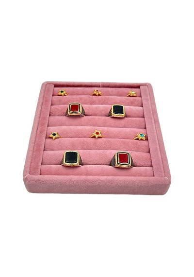 Yüzük Küpe Koldüğmesi Takı Standı Pembe 15 X 15 Cm