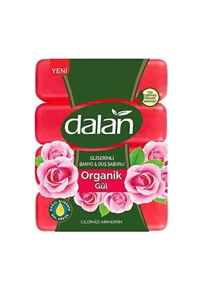 Banyo Sabunu Organik Mineral Gliserinli Gül Banyo & Duş Sabunu 4x150 G Diğer