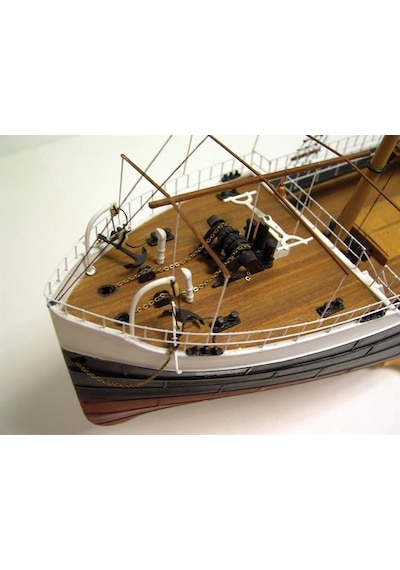 Türk Model 1/87 123 Bandırma Vapuru, 62 Cm. Ahşap Model Kiti-55132