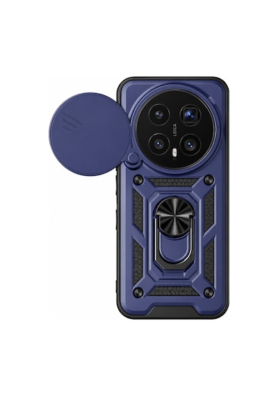 Glide Serisi Sürgülü Kamera Korumalı Ve Yüzük Standlı Magic 8 Pro Uyumlu Kılıf Lacivert