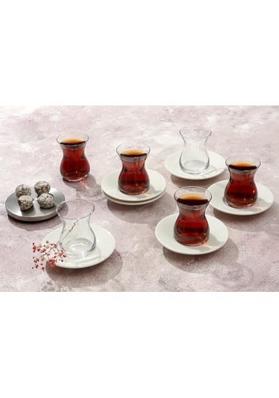 Peride Alumilite 6 Kişilik Çay Takımı Açık Gri