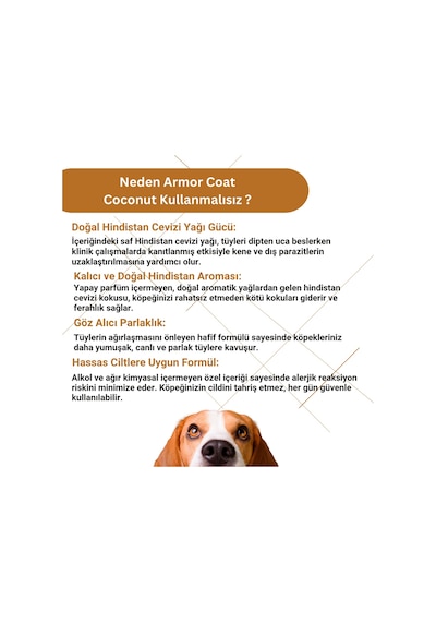 Armor Coat Köpek Bakım Spreyi Hindistan Cevizi Kokulu 200 ML