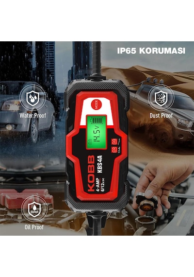 Kobb Kbs4a 6/12v 120a Dijital Akü Şarj / Akü Bakım / Desülfatör Ve Power Supply