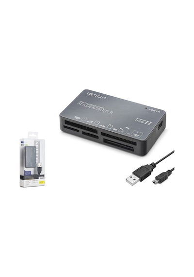 İetop C208 Usb All İn One Kart Okuyucu Alüminyum Siyah