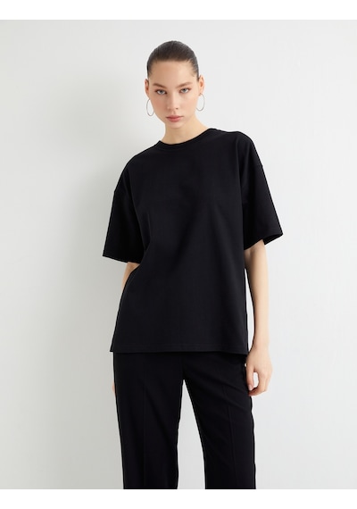 Koton Basic Oversize Tişört Kısa Kollu Bisiklet Yaka Pamuklu Siyah 4sal10232ık 4SAL10232IK999 Siyah Koton Basic Oversize Tişört Kısa Kollu Bisiklet Yaka Pamuklu Siyah 4sal10232ık 4SAL10232IK999 Siyah