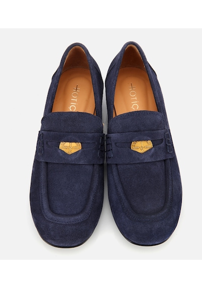 Hotiç Kadın Süet Deri Lacivert Klasik Loafer 01ayh312950a680 01ayh312950a680