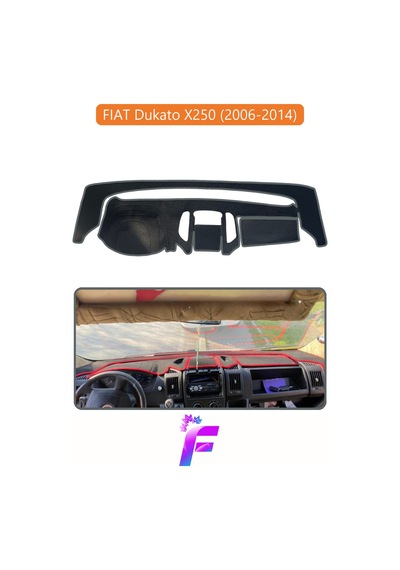 Fıat Ducato 2006-2014 Torpido Örtüsü Güneşten Korur Kolay Montaj Tam Uyum Tam Koruma E52 Kahverengi
