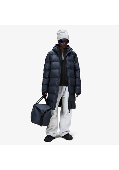 Rains Alta Long Puffer Unisex Lacivert Mont