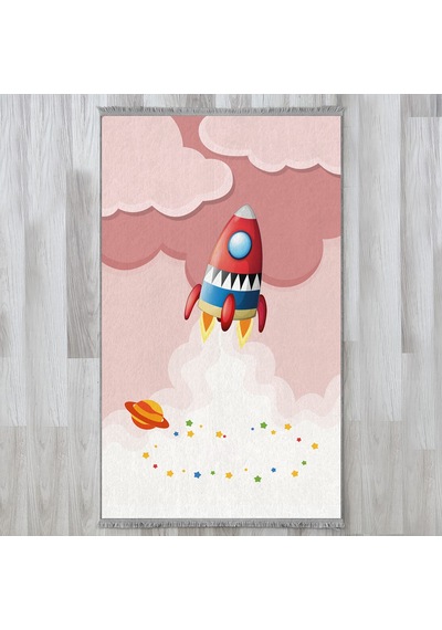 Evaşk Çocuk Seccadesi Namazlık Dokuma Halı Kaymaz Muslumana Seccade50 x 90 PEMBE 1EVASK416P66