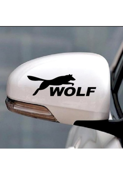Yan Ayna Kurt Wolf Modifiye Sticker Yapıştırma 2 Adet