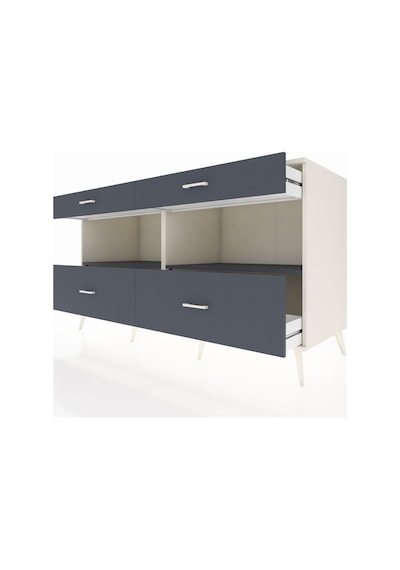 Kronos Konsol 2 Raflı 4 Çekmeceli 176x59x99 Aytaşı-antrasit Aytaşı-antrasit