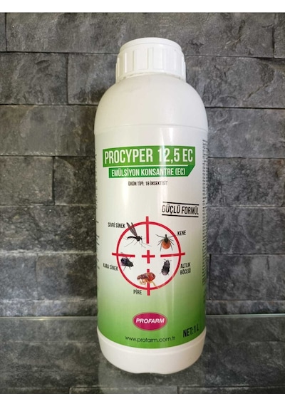 Profarm Procyper 12.5 Ec 1 Lt Genel Haşere Ilacı ( Bit,Pire,Kene,Kalöriferler Böceği,Sivrisinek,Kar