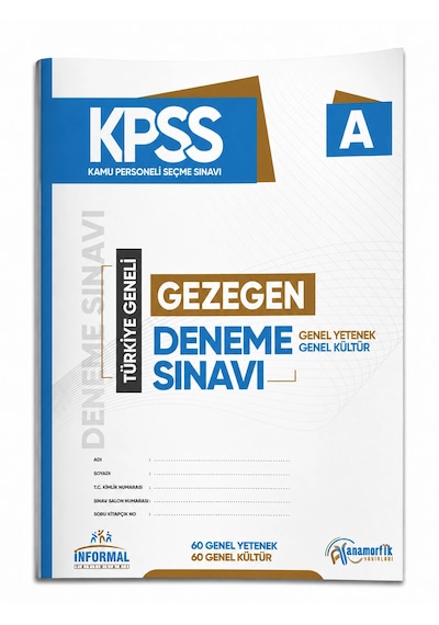 2026 Kpss Türkiye Geneli Deneme Lisans - Önlisans - Ortaöğretim Gy-gk Gezegen Fırsat Ürünü Çözümlü