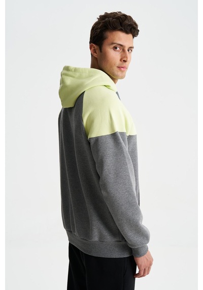 AR-MA Arma Erkek Pamuklu Regular Fit 3 İplik Şardonlu Kanguru Cepli Sweatshirt 001