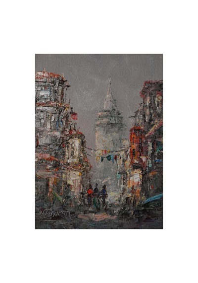 Puslu Sokakta Galata Silüeti