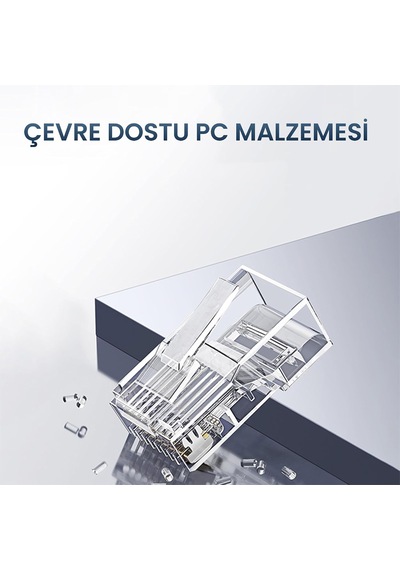Lexroo Cat5e Rj45 Jack Ethernet Konnektörü Altın Kaplama 100 Adet