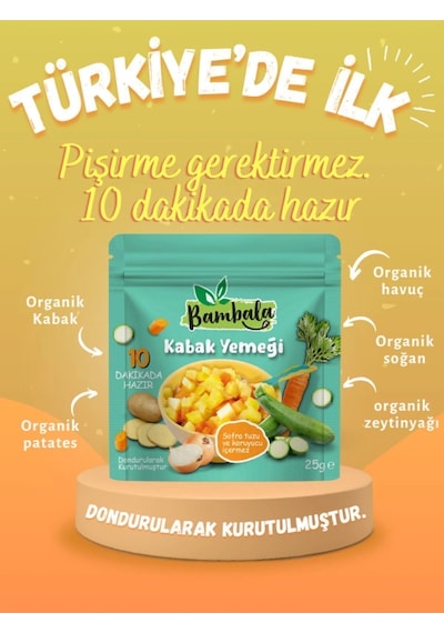 10 Dakika - Dondurularak Kurutulmuş Kabak Yemeği 25g