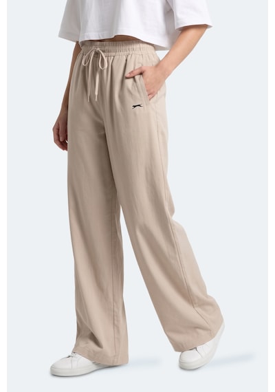 Slazenger Sunflower Kadın Bol Paça Bej Eşofman Altı